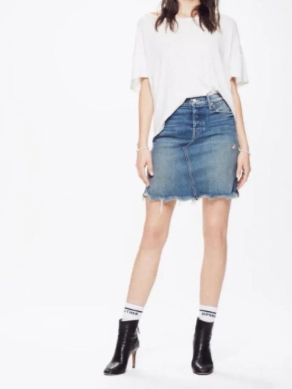 Mother The Tomcat Mini Skirt Fray - Playing Dirty